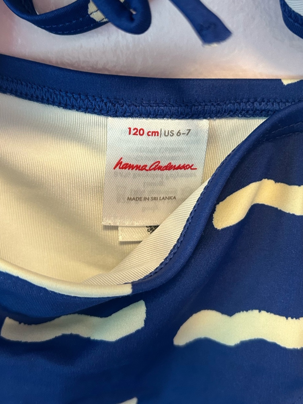 Hanna Andersson Navy Blue Tankini Sz 120 or 6-7 - Picture 5 of 8